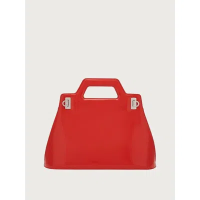 Ferragamo Flamed Red Wanda Top Handle In ["red"]