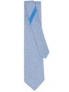 FERRAGAMO FLAMINGO-PRINT SILK TIE