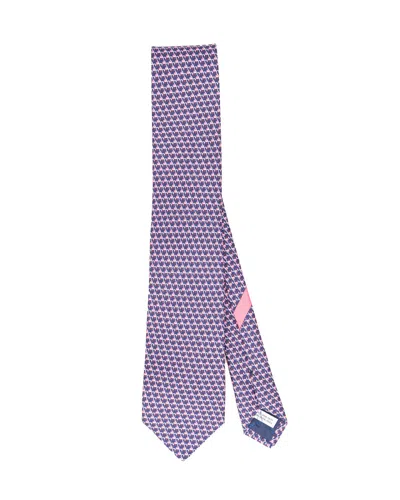 Ferragamo Flamingo Printed Tie In Multicolour