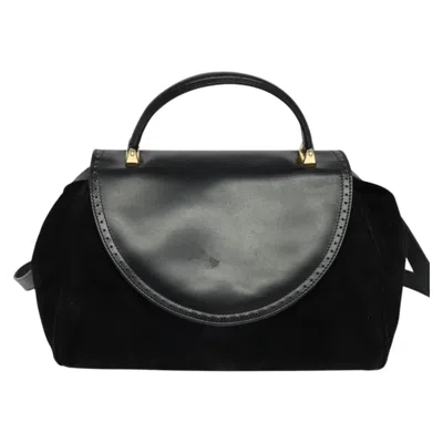 Pre-owned Ferragamo Flap Handbag Leather Leather Handbag () In Black