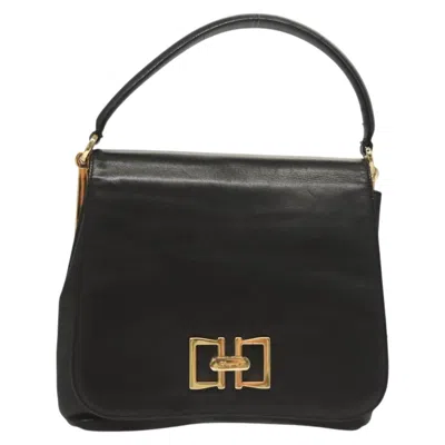 Pre-owned Ferragamo Flap Handbag Leather Leather Handbag () In Black