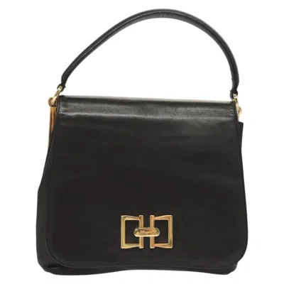 Pre-owned Ferragamo Flap Handbag Leather Leather Handbag () In Black