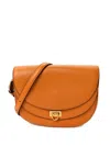 Ferragamo Flap Leather Shoulder Bag In Brown