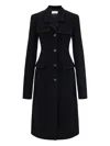 Ferragamo Flap-pocket Single-breasted Coat In Black