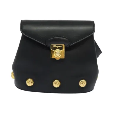 Pre-owned Ferragamo Flap Shoulder Bag Leather Leather Shoulder Bag Bag () In Blue