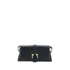 Ferragamo Black Crossbody Bag With Gancini Buckle Detail In Leather Woman In Black