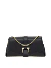 Ferragamo Medium Gancini Leather Shoulder Bag In Black
