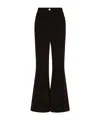 Ferragamo Sport Cotton-blend Flared Pants In Brown