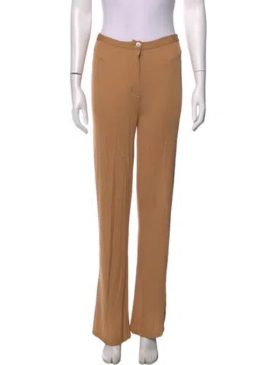 Pre-owned Ferragamo Flared Pants In Neutral