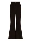Ferragamo Sport Cotton-blend Flared Pants In Brown