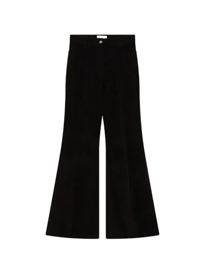Ferragamo Salvatore Flared Pants With Pockets And Loops In Black
