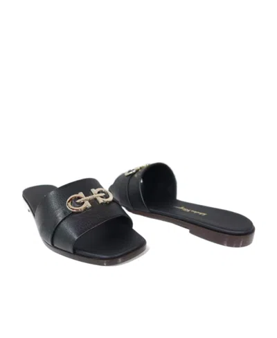 Ferragamo Flat Bottom Flip-flop In Black