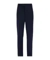 Ferragamo Flat Front Trouser In Blue