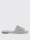 Ferragamo Gancini Pattern Sandals In White