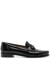 Ferragamo 'harry' Slip-on Loafer With Chain Detail In Black