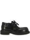 Ferragamo Lace Up Derby Shoes In Black