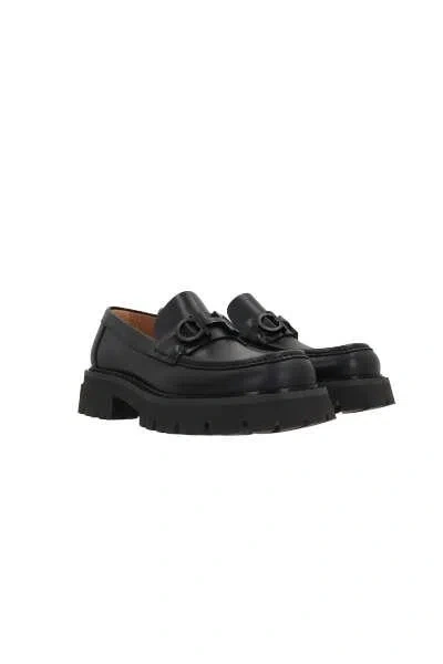 Ferragamo Flat Shoes In Black+new Cookie