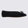 Ferragamo Vanna V Ballerinas In Velvet In Black