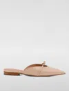 Ferragamo Giulye Mini Bow Pointed Flat Mules In Neutral