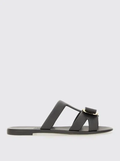 Ferragamo Women Vara Plate New Slide In Black