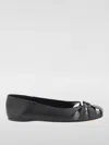 Ferragamo Gancini Ornament Flat Ballerina Shoes In Schwarz