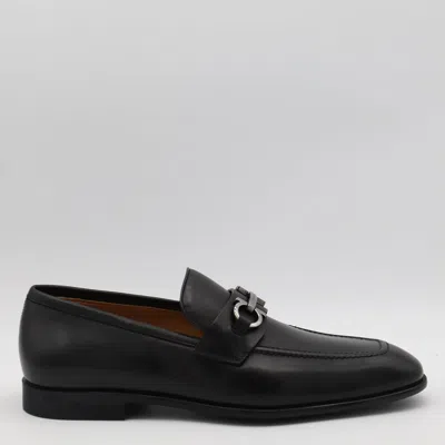 Ferragamo Flat Shoes Light Grey In Black