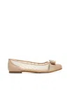 Ferragamo Varina Ballet Flat In Nude || Beige 301 || Nude