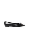 Ferragamo Bow Ballet Shoes In Black