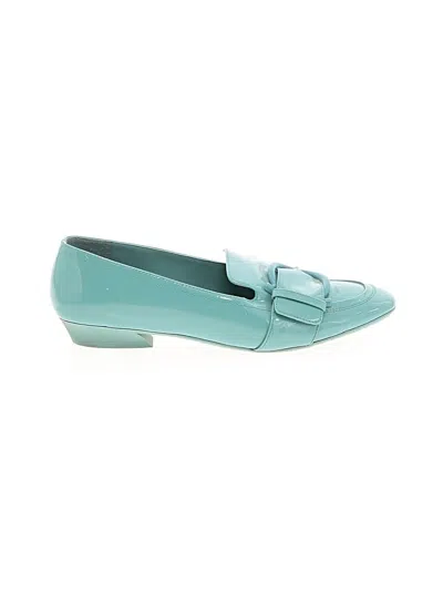 Pre-owned Ferragamo Flats In Blue