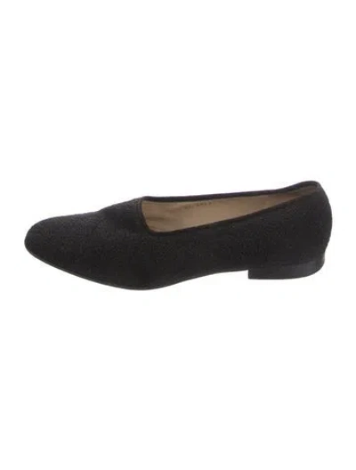 Pre-owned Ferragamo Flats In Gray