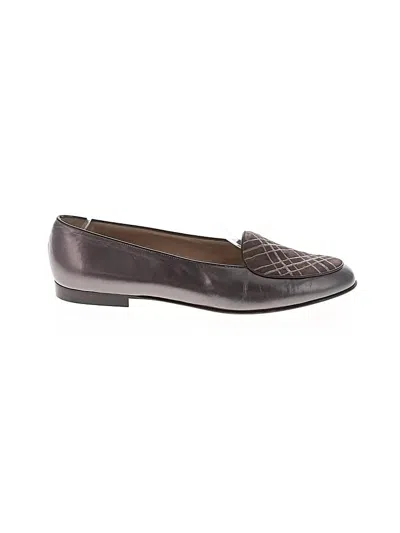 Pre-owned Ferragamo Flats In Gray
