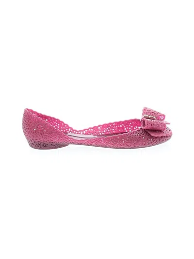 Pre-owned Ferragamo Flats In Purple