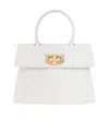 Ferragamo Flip Shoulder Bag In White