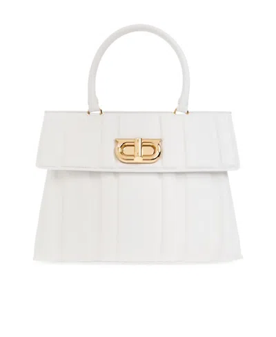 Ferragamo Flip Shoulder Bag In White