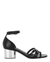 Ferragamo Woman Sandals Black Size 5.5 Calfskin In Black