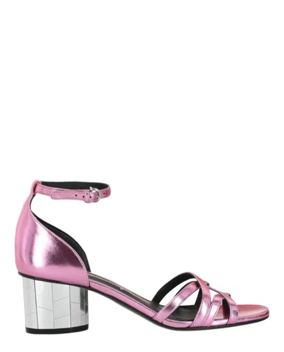 Ferragamo Flor 55 Heel Sandals In Pink