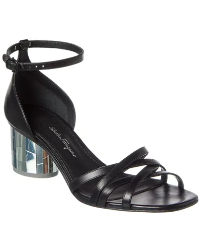 FERRAGAMO FERRAGAMO FLOR LEATHER SANDAL
