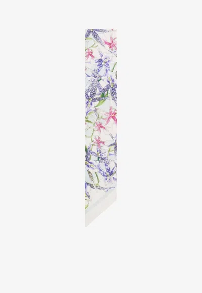 Ferragamo Floral Bloom Print Silk Mini Bandeau In Multi