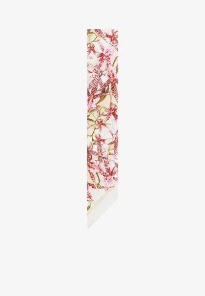 Ferragamo Floral Bloom Print Silk Mini Bandeau In Multi