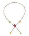Ferragamo Floral Boutique Necklace In Red