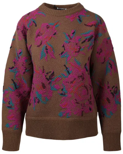 FERRAGAMO FERRAGAMO FLORAL CASHMERE & WOOL-BLEND SWEATER