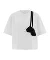 Ferragamo T-shirt With Floral Detail And Tassels In Black