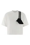 Ferragamo T-shirt With Floral Detail And Tassels In Black