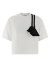 Ferragamo T-shirt With Floral Detail And Tassels In White