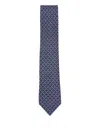 Ferragamo Floral-pattern Tie In Brown