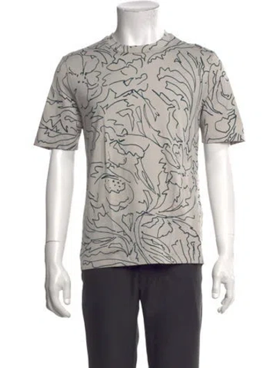 Pre-owned Ferragamo Floral Print Crew Neck T-shirt In Multicolor