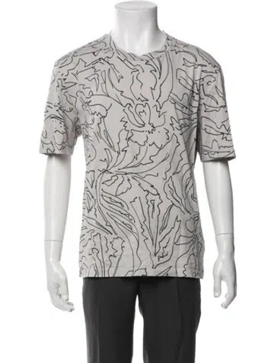 Pre-owned Ferragamo Floral Print Crew Neck T-shirt In Neutral