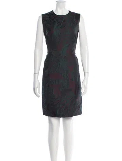 Pre-owned Ferragamo Floral Print Mini Dress In Multicolor