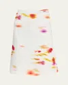 Ferragamo Blossom Print Knee-length Skirt In Mascarpone