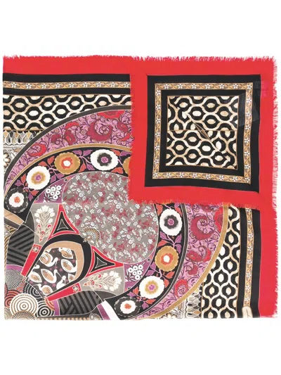Ferragamo Floral Print Scarf In 彩色